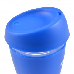 branded Vienna Coffee Cup / Silicone Lid 320ml, from our range of promotional Reusable Coffee Cups - Glass