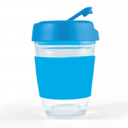 branded Vienna Coffee Cup / Flip Lid 320ml, from our range of promotional Reusable Coffee Cups - Glass
