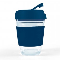 branded Vienna Coffee Cup / Flip Lid 320ml, from our range of promotional Reusable Coffee Cups - Glass