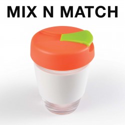 branded Vienna Coffee Cup / Flip Lid 320ml, from our range of promotional Reusable Coffee Cups - Glass