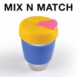 branded Vienna Coffee Cup / Flip Lid 320ml, from our range of promotional Reusable Coffee Cups - Glass
