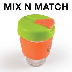 branded Vienna Coffee Cup / Flip Lid 320ml, from our range of promotional Reusable Coffee Cups - Glass