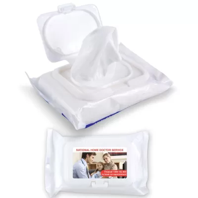 branded Aqua Wet Wipes, from our range of promotional First Aid Kits