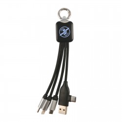 branded Kinetic Square Glow Cable, from our range of promotional USB Hubs & Cables