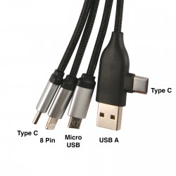 branded Kinetic Square Glow Cable, from our range of promotional USB Hubs & Cables