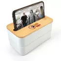 branded Stax Eco Lunch Box with Phone Holder Lid, from our range of promotional Homeware Products