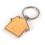 branded House Bamboo Zinc Keytag, from our range of promotional Metal Keyrings