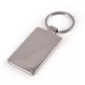 branded Rectangle Bamboo Zinc Keytag, from our range of promotional Metal Keyrings