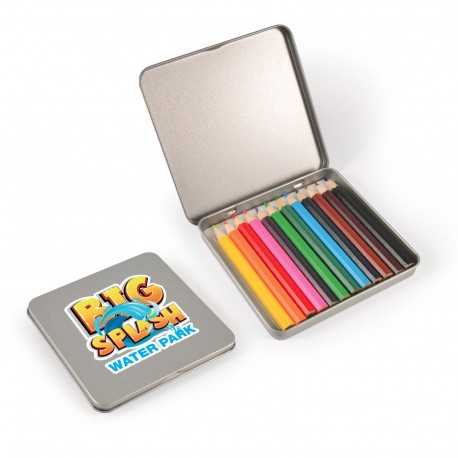 branded Doodle 12 Pencils in Tin, from our range of promotional Pencils