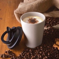 Reusable Coffee Cups - Plastic & Ceramic - Aroma Eco Cup / Handle Lid 350ml