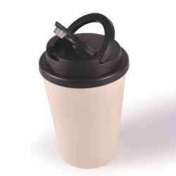 Reusable Coffee Cups - Plastic & Ceramic - Aroma Eco Cup / Handle Lid 350ml