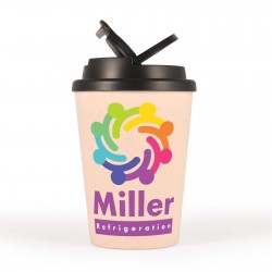 Reusable Coffee Cups - Plastic & Ceramic - Aroma Eco Cup / Handle Lid 350ml