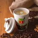 branded Aroma Eco Cup / Eco Comfort Lid 350ml, from our range of promotional Reusable Coffee Cups - Plastic &amp; Ceramic