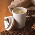 branded Aroma Eco Cup / Eco Comfort Lid 350ml, from our range of promotional Reusable Coffee Cups - Plastic &amp; Ceramic