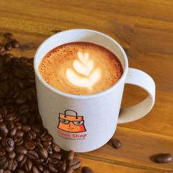 branded Vulcan Wheat Fibre Mug 300ml, from our range of promotional Reusable Coffee Cups - Plastic & Ceramic