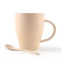 branded Avenue Wheat Fibre Cup and Spoon 330ml, from our range of promotional Reusable Coffee Cups - Plastic &amp; Ceramic