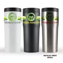 branded Manta Vacuum Cup 400ml, from our range of promotional Reusable Coffee Cups - Metal