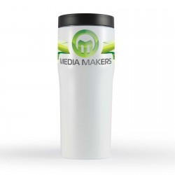 branded Manta Vacuum Cup 400ml, from our range of promotional Reusable Coffee Cups - Metal