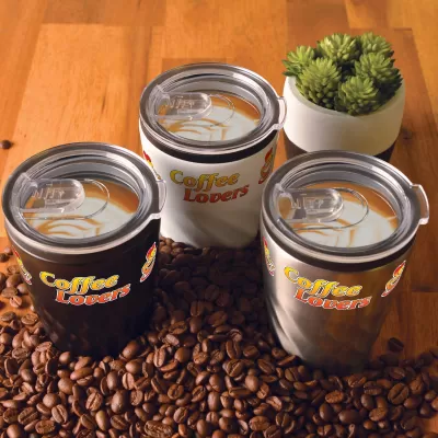 branded Aztec Coffee Cup 300ml, from our range of promotional Reusable Coffee Cups - Metal