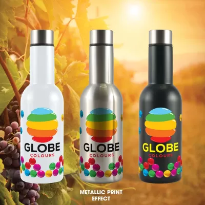 branded Barossa Vacuum Bottle 500ml, from our range of promotional Drink Bottles - Metal