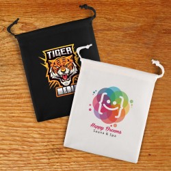 branded Kit Drawstring Pouch, from our range of promotional Cotton & Calico Tote Bags