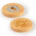 branded Discus Bamboo Bottle Opener Coaster, from our range of promotional Bottle Openers