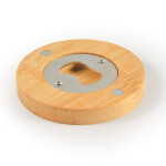 branded Discus Bamboo Bottle Opener Coaster, from our range of promotional Bottle Openers