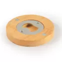 branded Discus Bamboo Bottle Opener Coaster, from our range of promotional Bottle Openers