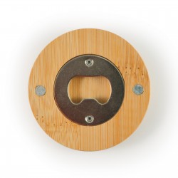 branded Discus Bamboo Bottle Opener Coaster, from our range of promotional Bottle Openers
