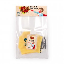 branded Childrens Mask and Hand Sanitiser Pack, from our range of promotional Face Masks