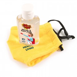 branded Childrens Mask and Hand Sanitiser Pack, from our range of promotional Face Masks