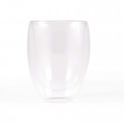 branded Sierra Double Wall Glass Cup 350ml, from our range of promotional Reusable Coffee Cups - Glass