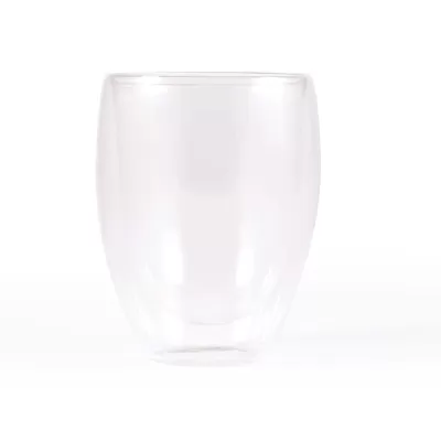 branded Sierra Double Wall Glass Cup 350ml, from our range of promotional Reusable Coffee Cups - Glass