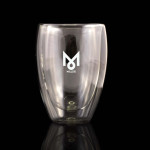 branded Sierra Double Wall Glass Cup 350ml, from our range of promotional Reusable Coffee Cups - Glass