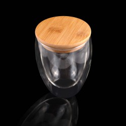 branded Sierra Double Wall Glass Cup 350ml, from our range of promotional Reusable Coffee Cups - Glass