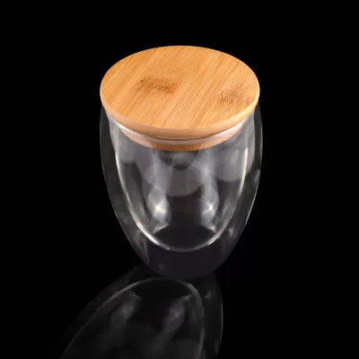 branded Sierra Double Wall Glass Cup 350ml, from our range of promotional Reusable Coffee Cups - Glass