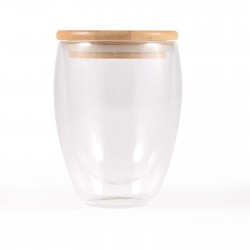 branded Sierra Double Wall Glass Cup 350ml, from our range of promotional Reusable Coffee Cups - Glass