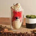 branded Sierra Double Wall Glass Cup 450ml, from our range of promotional Reusable Coffee Cups - Glass