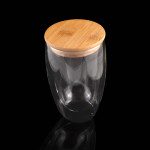branded Sierra Double Wall Glass Cup 450ml, from our range of promotional Reusable Coffee Cups - Glass