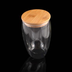branded Sierra Double Wall Glass Cup 450ml, from our range of promotional Reusable Coffee Cups - Glass