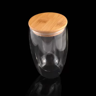 branded Sierra Double Wall Glass Cup 450ml, from our range of promotional Reusable Coffee Cups - Glass