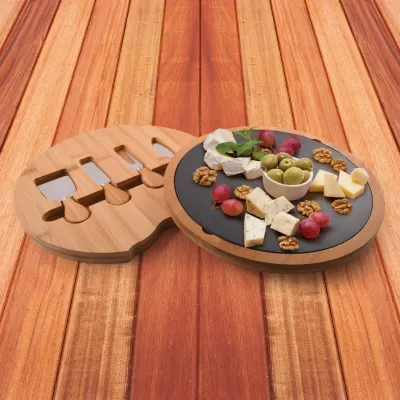 branded Gala Bamboo Slate Cheese Board, from our range of promotional Cheese Sets