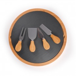 branded Gala Bamboo Slate Cheese Board, from our range of promotional Cheese Sets