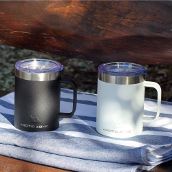 branded Arctic Zone® Titan Thermal Copper Mug - 400ml, from our range of promotional Stainless Steel Mugs