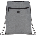 Drawstring Bags &amp; Back Sacks  - Graphite Drawstring Sportspack w/ Earbud