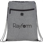 Drawstring Bags &amp; Back Sacks  - Graphite Drawstring Sportspack w/ Earbud