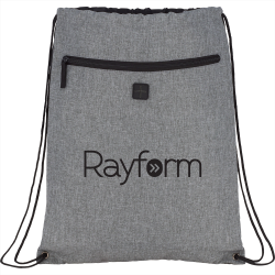 Drawstring Bags & Back Sacks - Graphite Drawstring Sportspack w/ Earbud