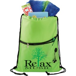 Drawstring Bags & Back Sacks - Insulated Zippered Drawstring Sportspack