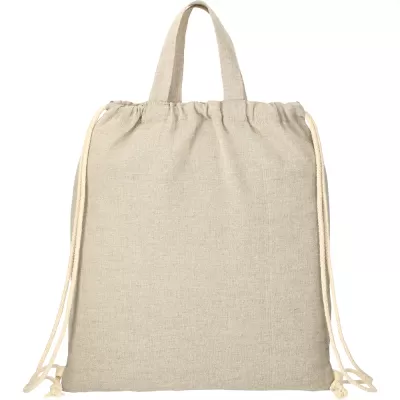 branded Recycled 4oz Cotton Drawstring Bag, from our range of promotional Drawstring Bags & Back Sacks