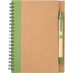 branded The Eco Spiral Notebook with Pen, from our range of promotional Spiral NoteBooks